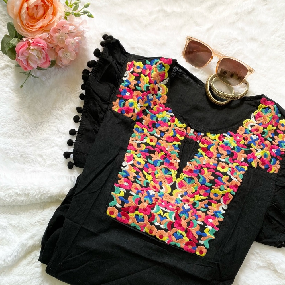 Black Embroidered Sundress